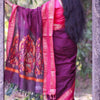 Sensational Purple Cotton Silk Saree With Innovative Blouse Piece