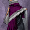 Supernal Wine Soft Silk Saree With Enigmatic Blouse Piece