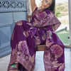 Gossamer Purple Soft Silk Saree With Gossamer Blouse Piece