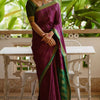 Intricate Purple Soft Silk Saree With Precious Blouse Piece