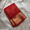 Skinny Red Soft Banarasi Silk Saree With Precious Blouse Piece