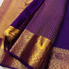 Designer Purple Soft Banarasi Silk Saree With Groovy Blouse Piece