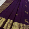 Luxuriant Purple Soft Banarasi Silk Saree With Resplendent  Blouse Piece