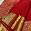 Assemblage Red Soft Banarasi Silk Saree With Delightful Blouse Piece