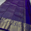Angelic Royal Blue Soft Banarasi Silk Saree With Panoply Blouse Piece