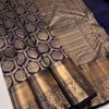Dissemble Navy Blue Soft Banarasi Silk Saree With Propinquity Blouse Piece