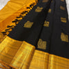 Gorgeous Black Soft Silk Saree With Beautiful Blouse Piece