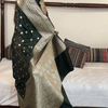 Ratatouille Dark Green Soft Silk Saree With Pulsating Blouse Piece