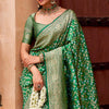 Enchanting Green Soft Silk Saree With Aplomb Blouse Piece