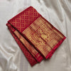 Sumptuous Red Soft Banarasi Silk Saree With Imaginative Blouse Piece