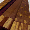 Assemblage Wine Soft Banarasi Silk Saree With Fairytale Blouse Piece