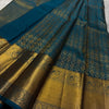 Mesmeric Rama Soft Banarasi Silk Saree With Breathtaking Blouse Piece
