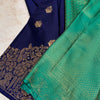 Desiring Navy Blue Soft Banarasi Silk Saree With Invaluable Blouse Piece