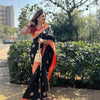 Lovely Black Soft Banarasi Silk Saree With Flattering Blouse Piece