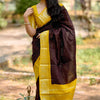 Amazing Brown Soft Silk Saree With Captivating Blouse Piece