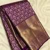 Resplendent Purple Soft Banarasi Silk Saree With Felicitous Blouse Piece