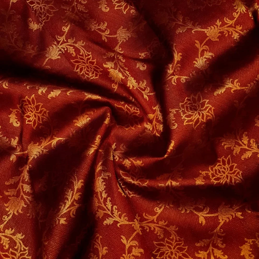 Glowing Wine Soft Banarasi Silk Saree With Quixotic Blouse Piece
