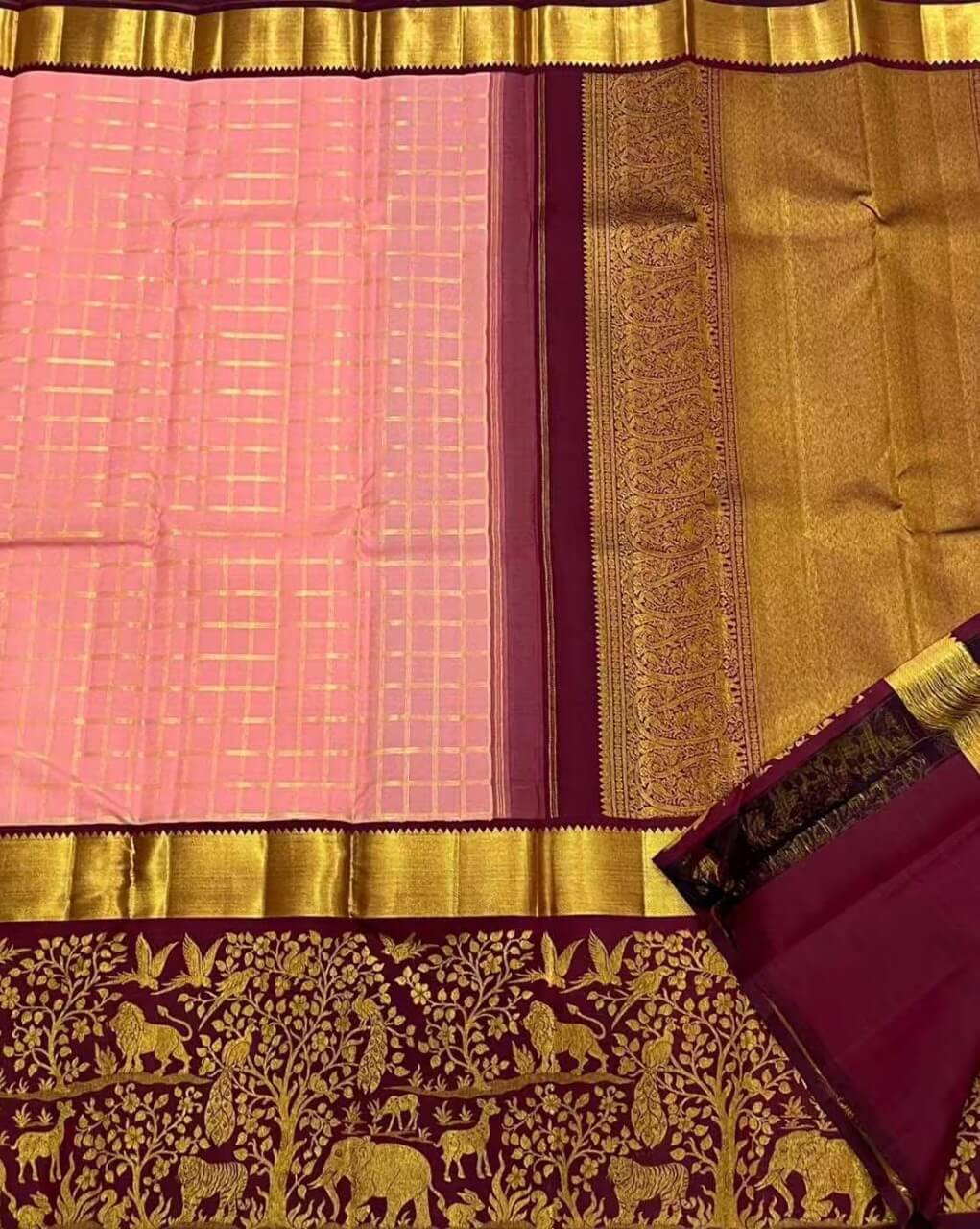 Cynosure Pink Soft Silk Saree With Dazzling Blouse Piece