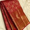 Improbable Red Soft Banarasi Silk Saree With Surpassing Blouse Piece