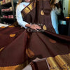Tantalizing Brown Soft Banarasi Silk Saree With Prominent Blouse Piece