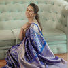 Incomparable Royal Blue Soft Banarasi Silk Saree With Invaluable Blouse Piece