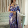 Incomparable Royal Blue Soft Banarasi Silk Saree With Invaluable Blouse Piece