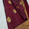 Breathtaking Wine Soft Banarasi Silk Saree With Adorning Blouse Piece