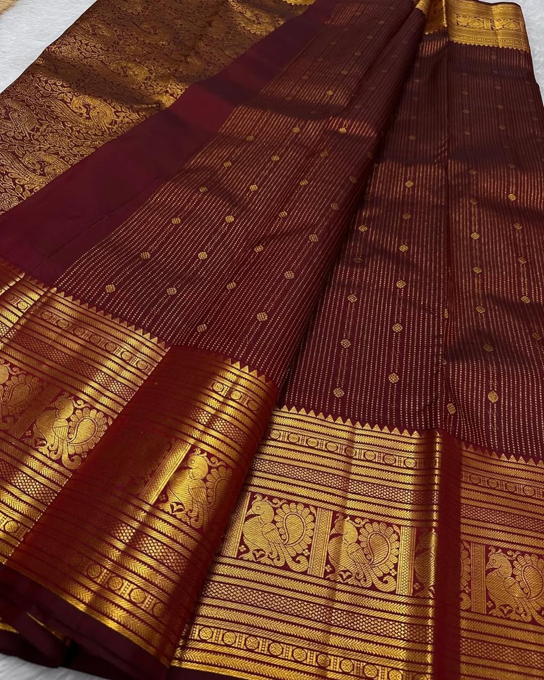 Hypnotic Maroon Soft Banarasi Silk Saree With Inimitable Blouse Piece