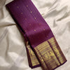 Exceptional Purple Soft Banarasi Silk Saree With Designer Blouse Piece