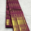 Entrancing Pruple Soft Banarasi Silk Saree With Comely Blouse Piece