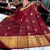 Eclat Maroon Soft Banarasi Silk Saree With Flameboyant Blouse Piece