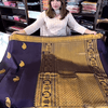 Blissful Purple Soft Banarasi Silk Saree With Efflorescence Blouse Piece