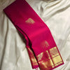 Stunning Dark Pink Soft Banarasi Silk Saree With Alluring Blouse Piece