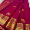 Stunning Dark Pink Soft Banarasi Silk Saree With Alluring Blouse Piece