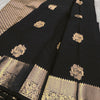 Tremendous Black Soft Banarasi Silk Saree With Pleasurable Blouse Piece