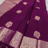 Alluring Purple Soft Banarasi Silk Saree With Exquisite Blouse Piece