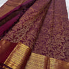 Evocative Purple Soft Banarasi Silk Saree With Captivating Blouse Piece