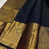 Divine Black Soft Banarasi Silk Saree With Delightful Blouse Piece