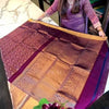 Vibrant Purple Soft Banarasi Silk Saree With Winsome Blouse Piece
