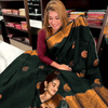 Desuetude Dark Green Soft Banarasi Silk Saree With Gorgeous Blouse Piece