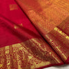 Traditional Red Soft Banarasi Silk Saree With Prominent Blouse Piece
