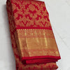 Divine Red Soft Banarasi Silk Saree With Trendy Blouse Piece