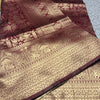 Prodigal Wine Soft Banarasi Silk Saree With Chatoyant Blouse Piece