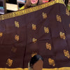 Woebegone Brown Soft Banarasi Silk Saree With Angelic Blouse Piece