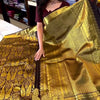 Gratifying Brown Soft Banarasi Silk Saree With Alluring Blouse Piece