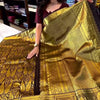 Gratifying Brown Soft Banarasi Silk Saree With Alluring Blouse Piece