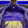 Charismatic Royal Blue Soft Banarasi Silk Saree With Pretty Blouse Piece