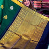 Eloquence Dark Green Soft Banarasi Silk Saree With Ineffable Blouse Piece