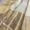 Eclat Beige Soft Banarasi Silk Saree With Designer Blouse Piece
