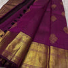 Cynosure Purple Soft Banarasi Silk Saree With Sempiternal Blouse Piece